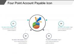Four point account payable icon powerpoint slide template