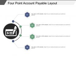 Four point account payable layout powerpoint slide themes
