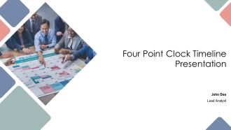 Four Point Clock Timeline Presentation PPT Graphics AT