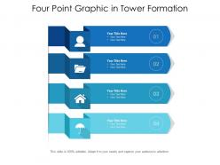 Four point graphic in tower formation