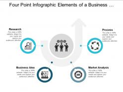 Four Point Infographic Elements Of A Business Plan