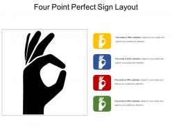 Four point perfect sign layout