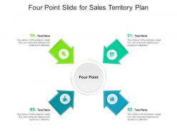 Four point slide for sales territory plan infographic template
