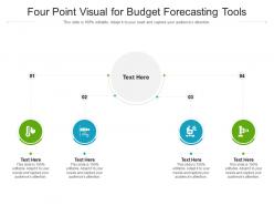 Four point visual for budget forecasting tools infographic template
