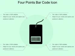 Four points bar code icon