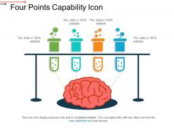 Four points capability icon ppt presentation examples