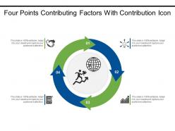 Four points contributing factors with contribution icon