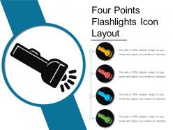 Four points flashlights icon layout
