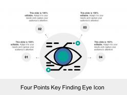 Four points key finding eye icon