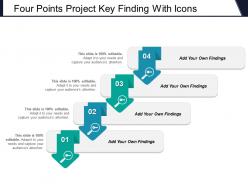 Four points project key finding with icons