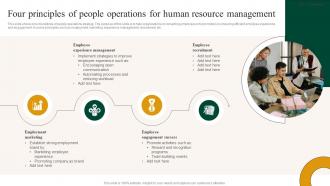 Four Principles Of People Operations For Human Resource Management