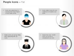 Four professional business peoples ppt icons graphics