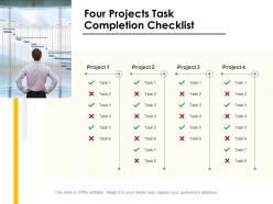 Four projects task completion checklist