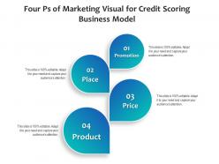 Four ps of marketing visual for credit scoring business model infographic template