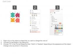 Four puzzles create and think new solution powerpoint slides