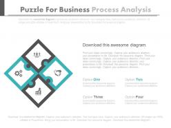 Four puzzles for business process analysis flat powerpoint design
