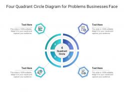 Four quadrant circle diagram for problems businesses face infographic template