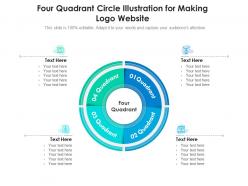 Four quadrant circle illustration for making logo website infographic template