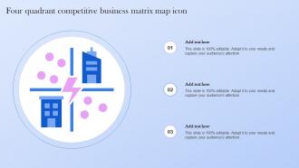 Four Quadrant Competitive Business Matrix Map Icon