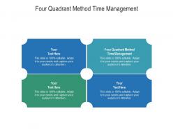 Four quadrant method time management ppt powerpoint presentation pictures show cpb