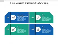 Four qualities successful networking ppt powerpoint presentation inspiration background image cpb
