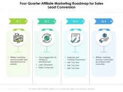 Four quarter affiliate marketing roadmap for sales lead conversion