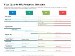 Four quarter hr roadmap timeline powerpoint template