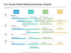 Four quarter mobile marketing roadmap timeline powerpoint template