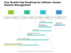 Four quarter sap roadmap for software version release management