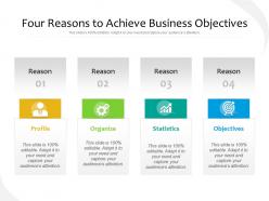 Four reasons to achieve business objectives