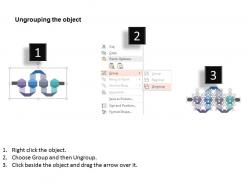 Four ribbons for process flow flat powerpoint design