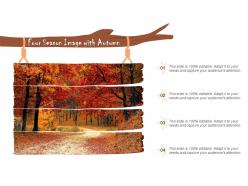 Four season image with autumn
