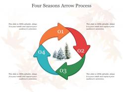 Four seasons arrow process infographic template