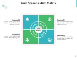 Four seasons basic matrix graph diagram horizontal list