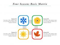 Four seasons basic matrix infographic template