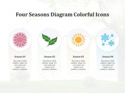 Four seasons diagram colorful icons infographic template
