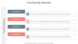 Four Security Resumes In Powerpoint And Google Slides Cpb