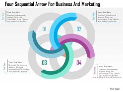 Four sequential arrow for business and marketing flat powerpoint design