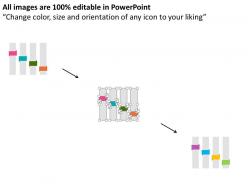 Four sequential tags for data representation flat powerpoint design