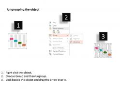 Four sequential tags for data representation flat powerpoint design