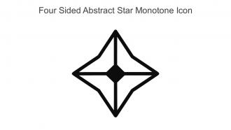 Four Sided Abstract Star Monotone Icon In Powerpoint Pptx Png And Editable Eps Format