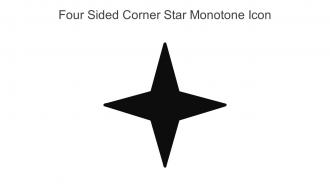 Four Sided Corner Star Monotone Icon In Powerpoint Pptx Png And Editable Eps Format