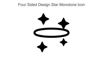 Four Sided Design Star Monotone Icon In Powerpoint Pptx Png And Editable Eps Format
