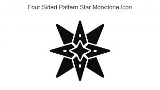 Four Sided Pattern Star Monotone Icon In Powerpoint Pptx Png And Editable Eps Format