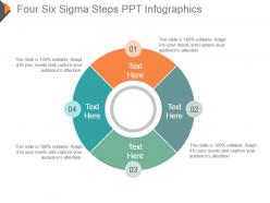 Four six sigma steps ppt infographics