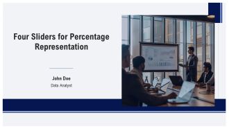 Four Sliders For Percentage Representation PPT Structure AT