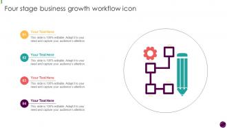 Four Stage Business Growth Workflow Icon