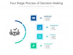 Four stage process of decision making