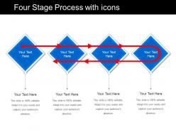 Four stage process with icons
