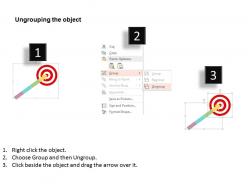 Four staged arrow for target selection flat powerpoint design